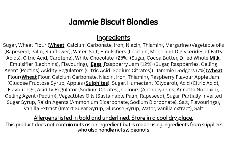 Jammie Biscuit Blondies
