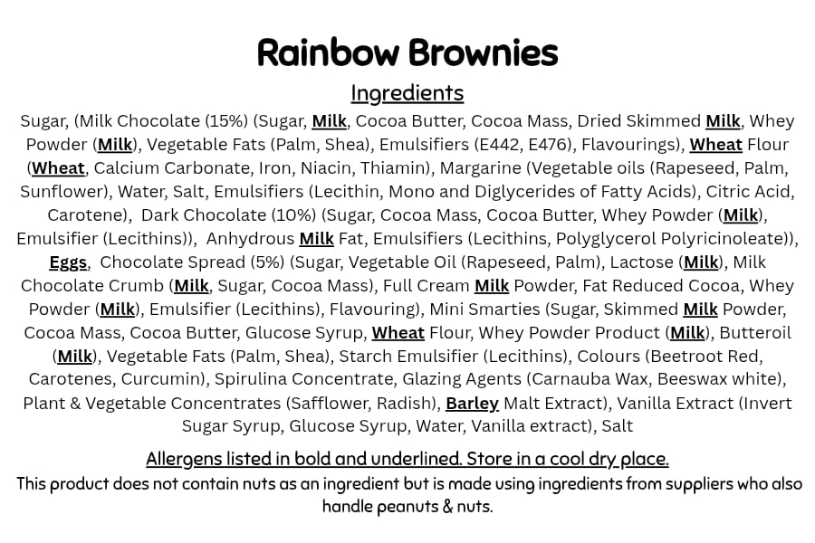Rainbow Brownies