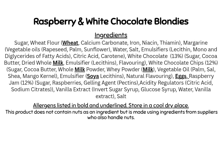Raspberry & White Chocolate Blondies